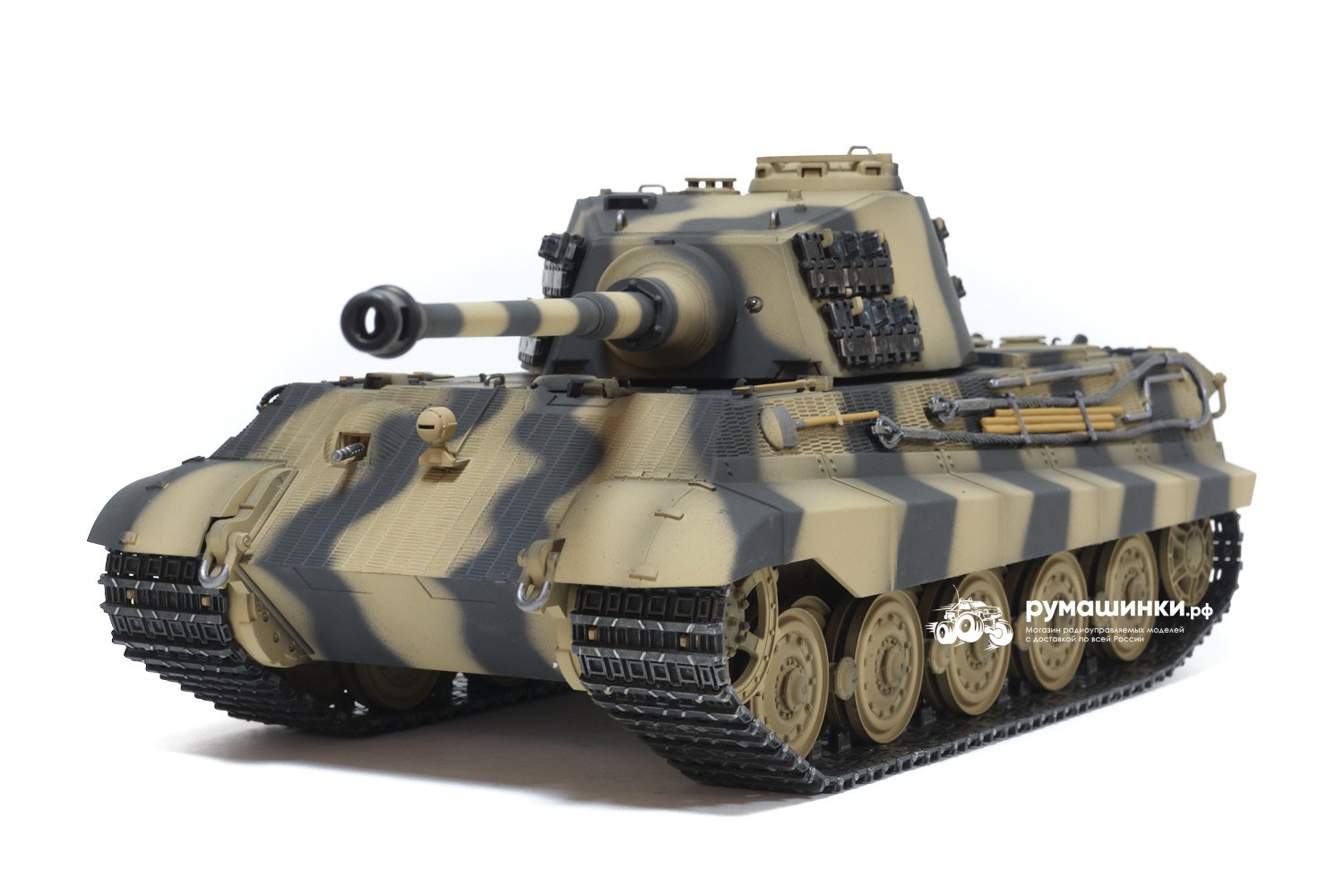 Радиоуправляемый танк Torro King Tiger 1/16, ВВ-пушка, дым, деревянная  коробка V3.0 2.4G RTR TR11709-CA-3.0 Купить с доставкой